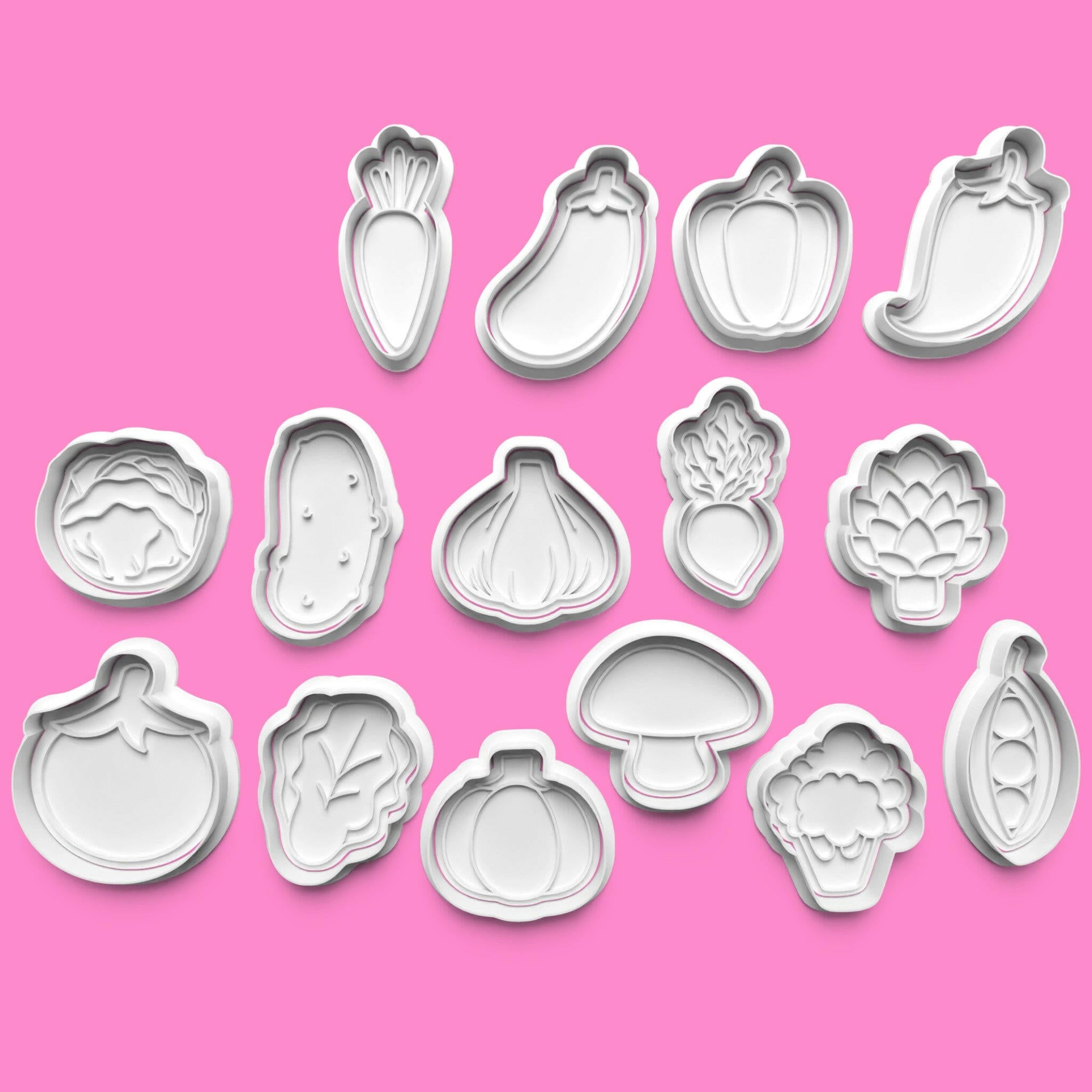Vegetable Cookie Cutter Set (15 pcs) | Healthy-Themed Baking | PLA.