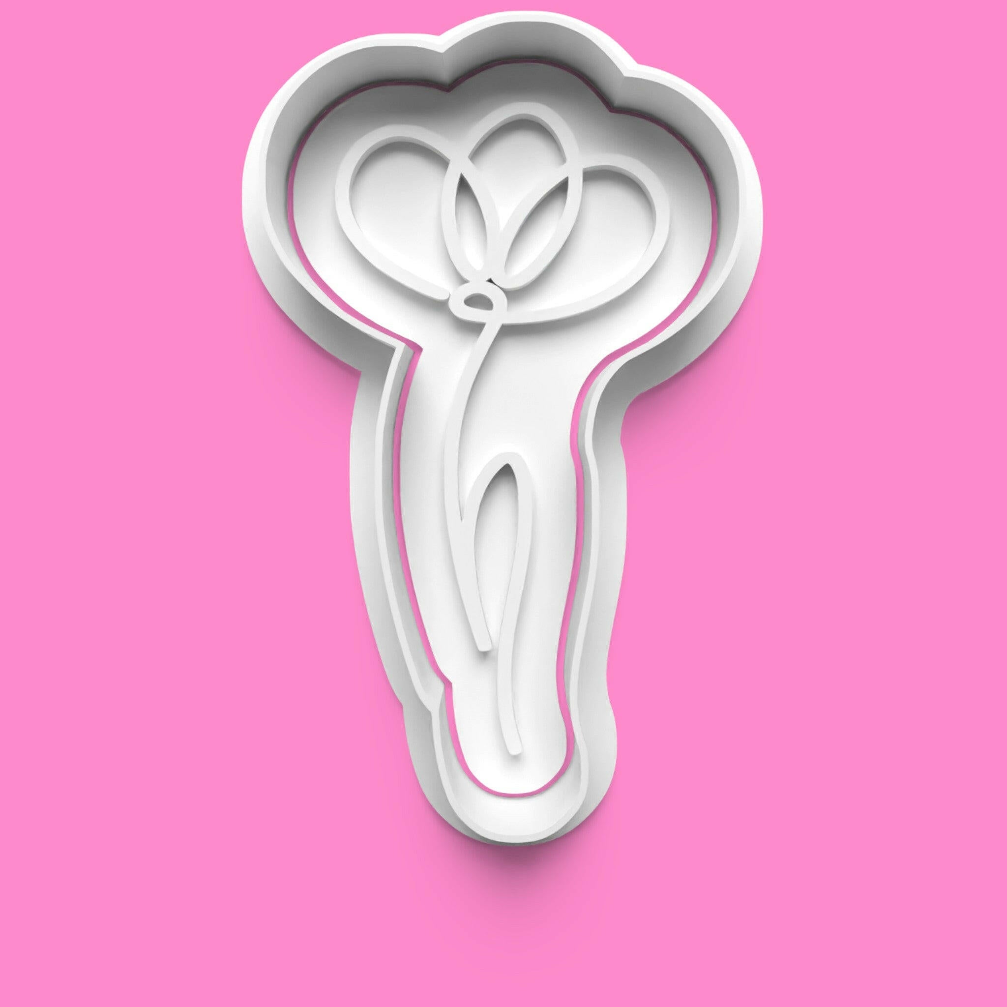 LineArt Flower Cookie Cutter Set (4 pcs) | Elegant Floral Baking | PLA.