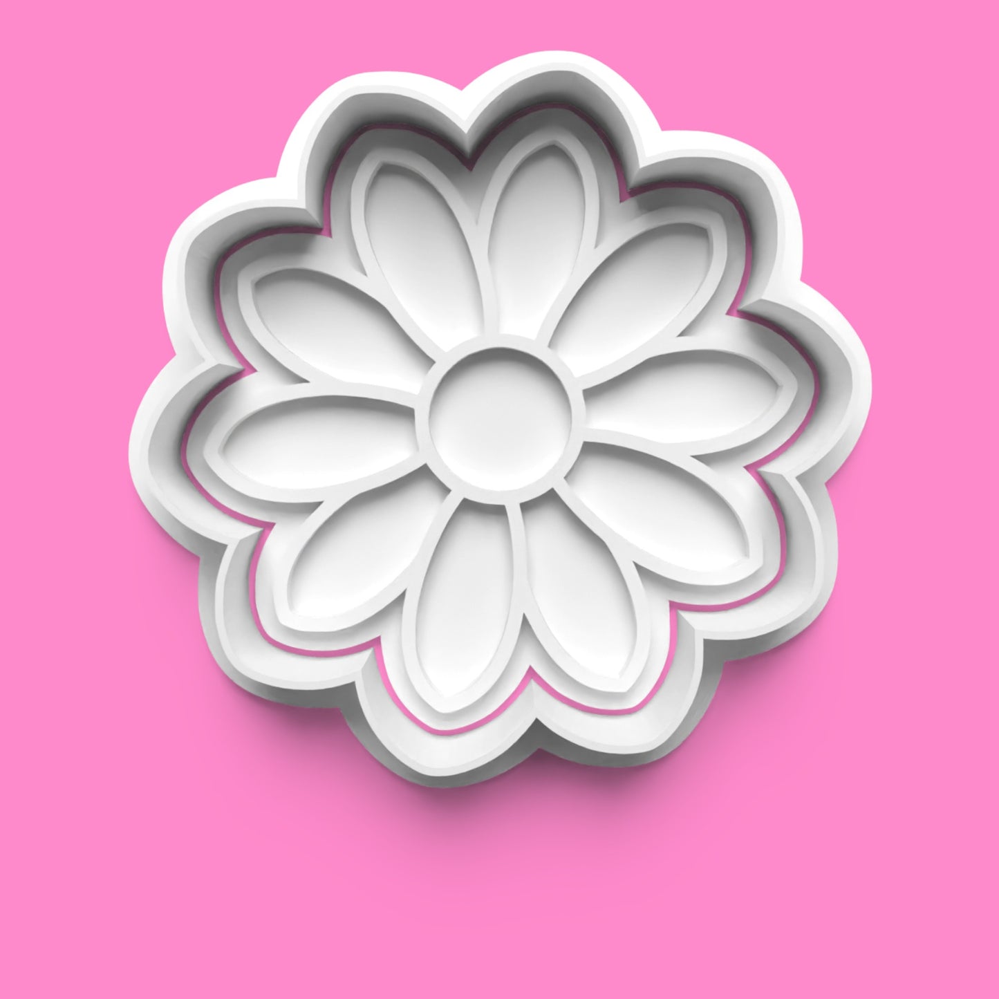 Daisy Flower Cookie Cutter & Embosser Set – 4-Piece Floral Baking Collection