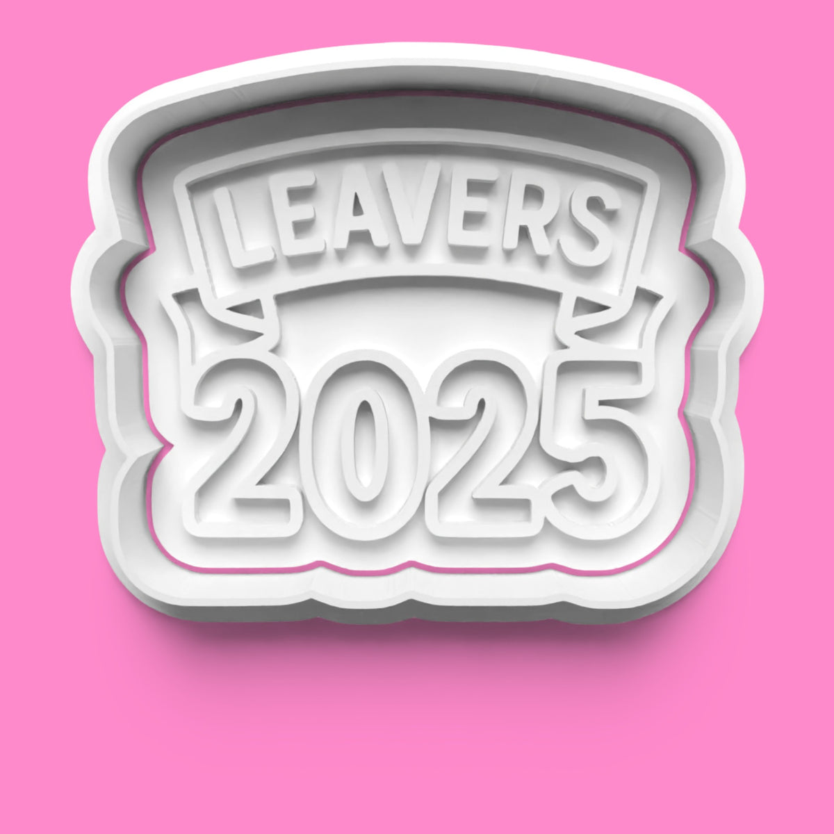 School Leavers 2025 Cookie Cutter & Embosser Set – Graduation Party 4-Piece Collection