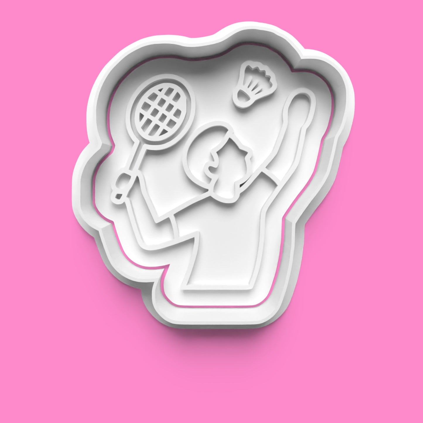 Badminton Cookie Cutters & Stamps | Sports Baking Set | PLA