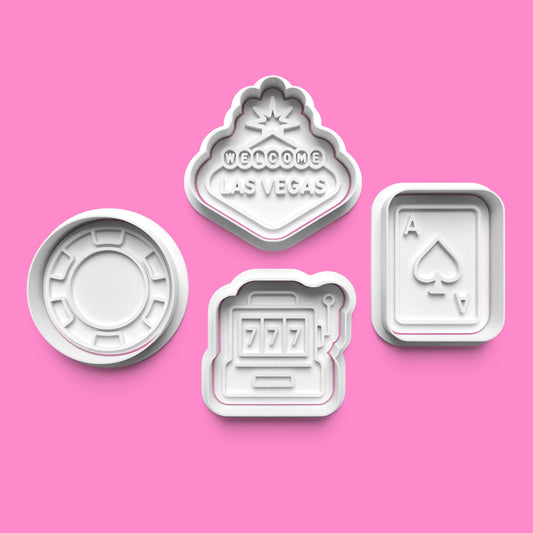 Las Vegas Cookie Cutter & Embosser Stamp | City-Themed Baking | PLA