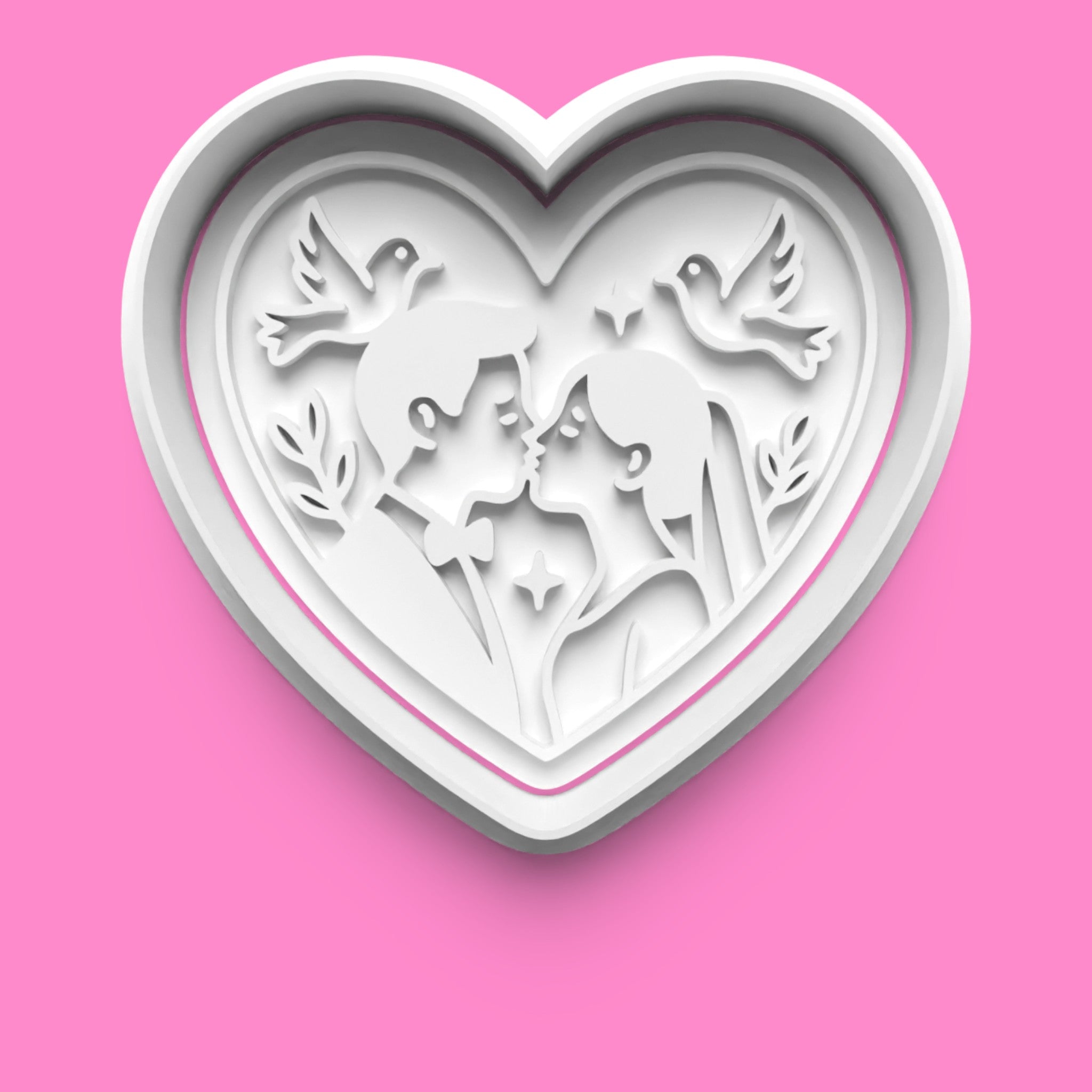 Wedding Day Cookie Cutter & Embosser Set – 4-Piece Romantic Baking Collection