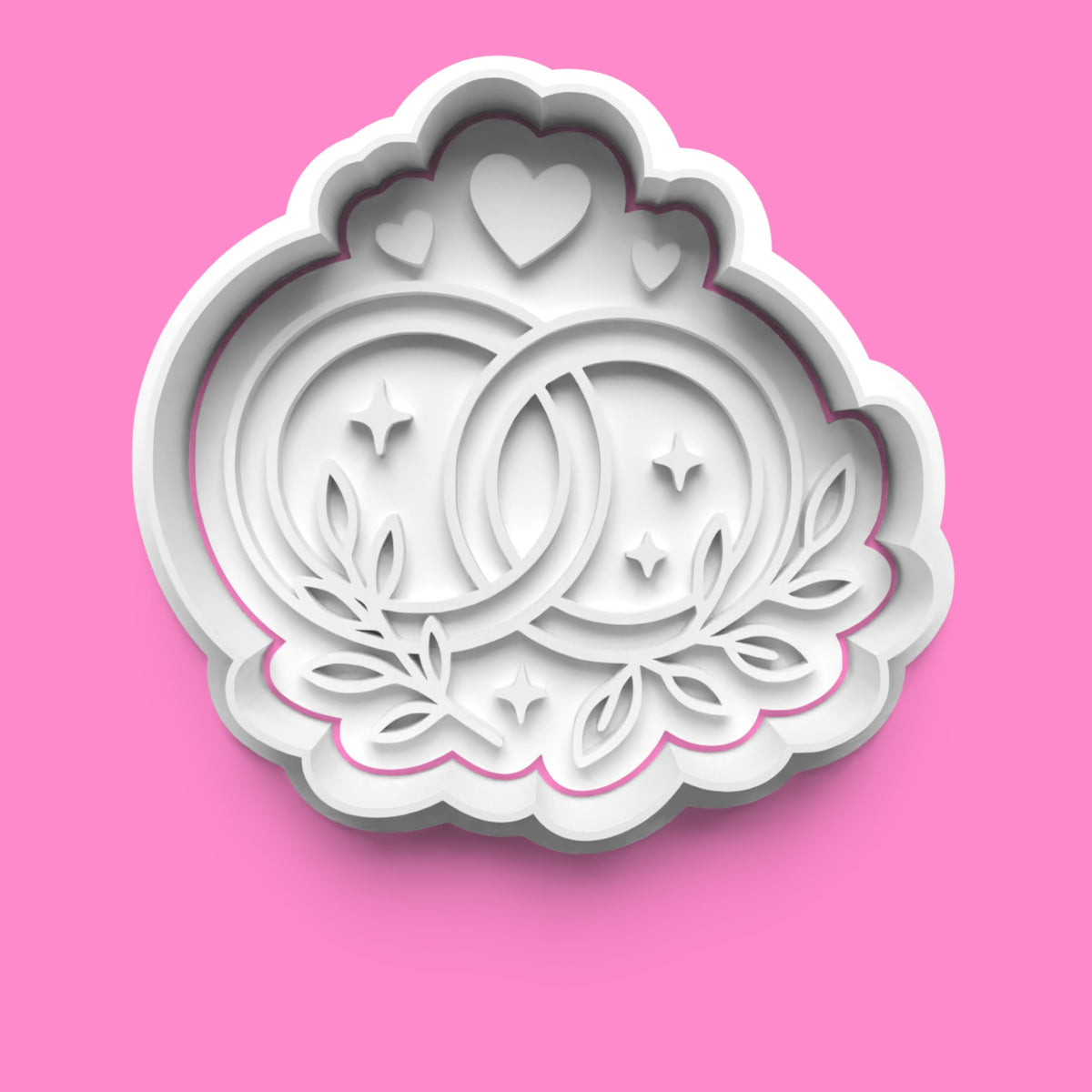 Wedding Day Cookie Cutter & Embosser Set – 4-Piece Romantic Baking Collection