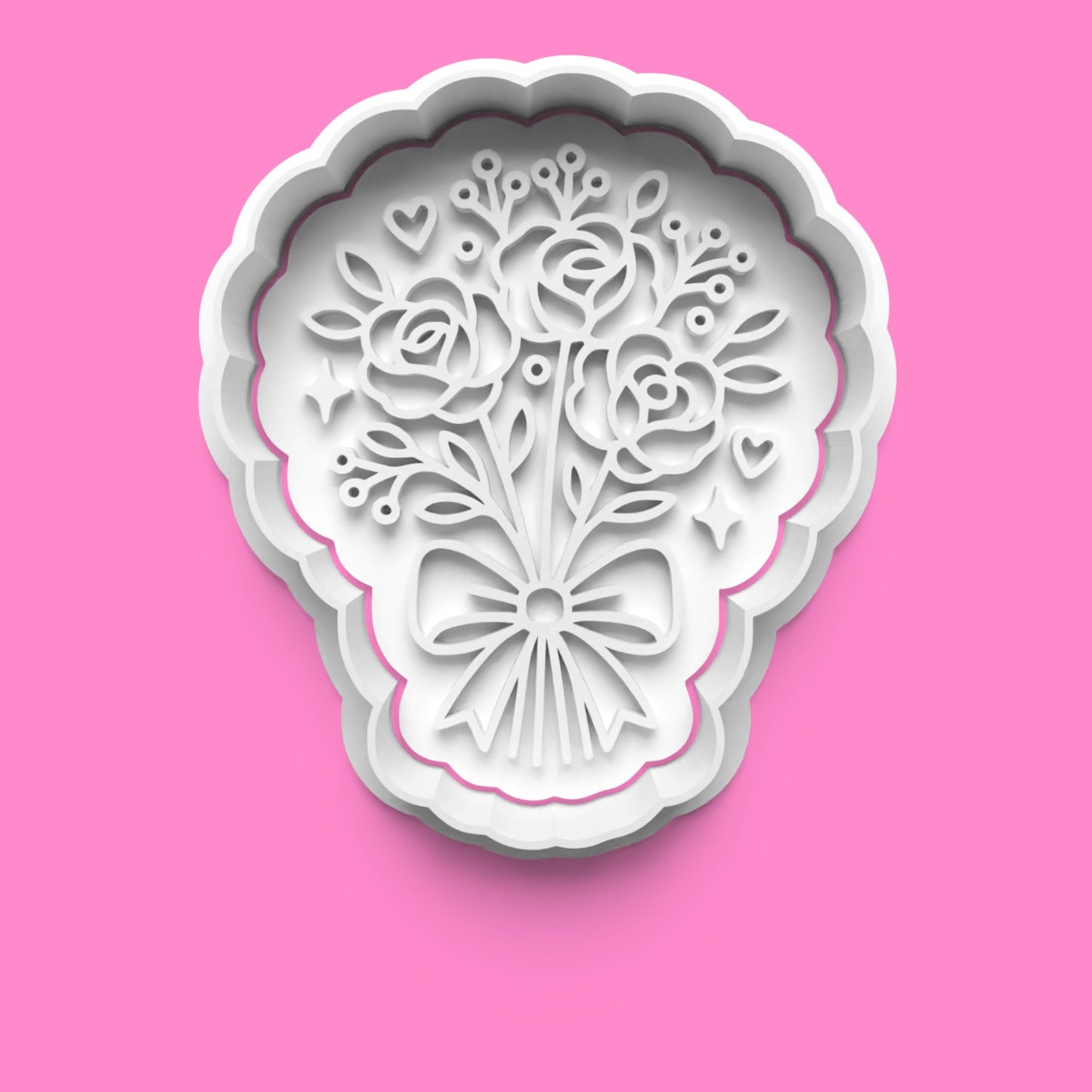 Wedding Day Cookie Cutter & Embosser Set – 4-Piece Romantic Baking Collection