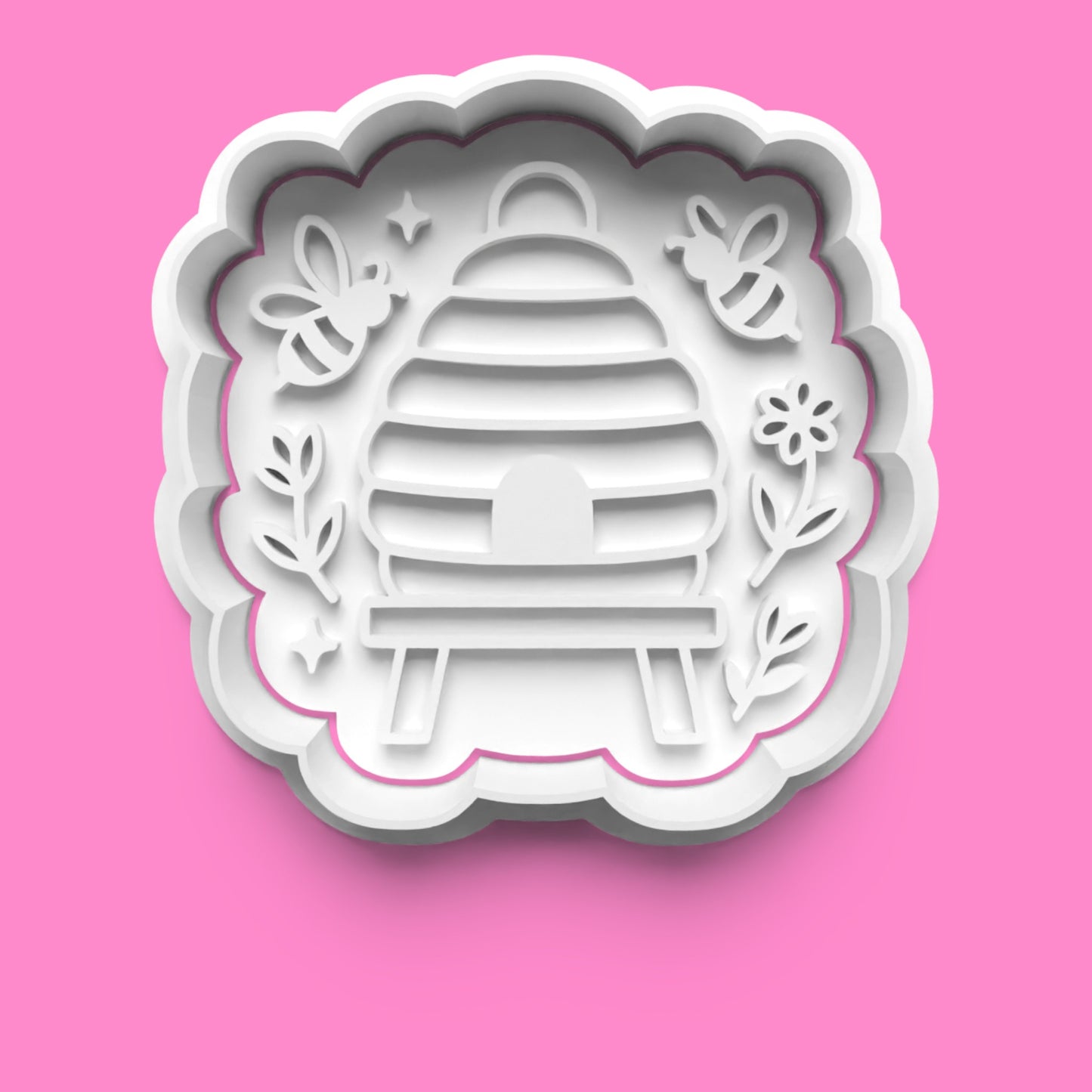 Honey Bee Cookie Cutter & Embosser Set – 4-Piece Bee-Themed Baking Collection