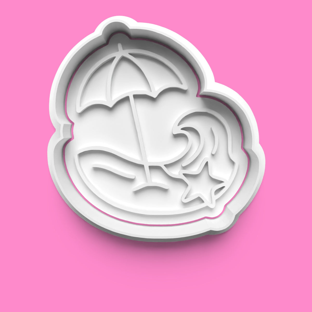 Summer Cookie Cutter & Embosser Set – 4-Piece Sunshine & Beach Baking Collection