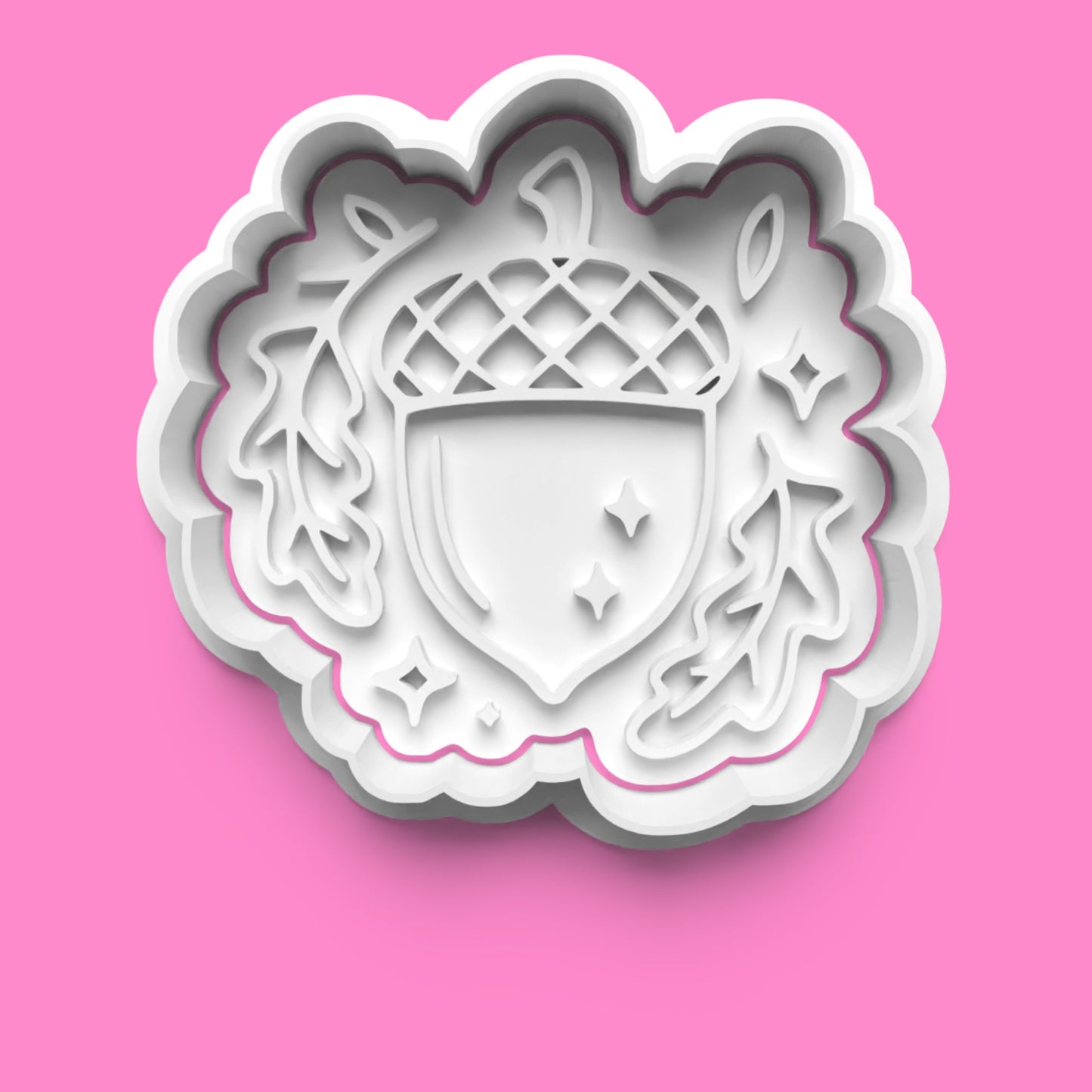 Forest Nature Cookie Cutter & Embosser Set – 4-Piece Woodland Baking Collection