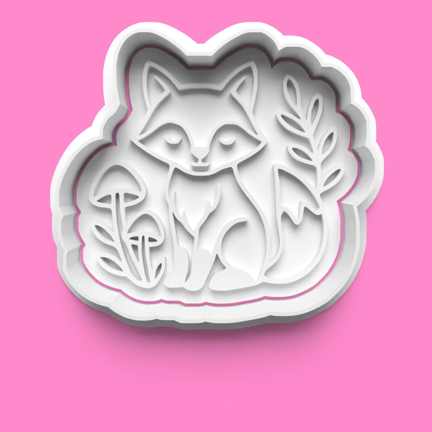 Forest Nature Cookie Cutter & Embosser Set – 4-Piece Woodland Baking Collection