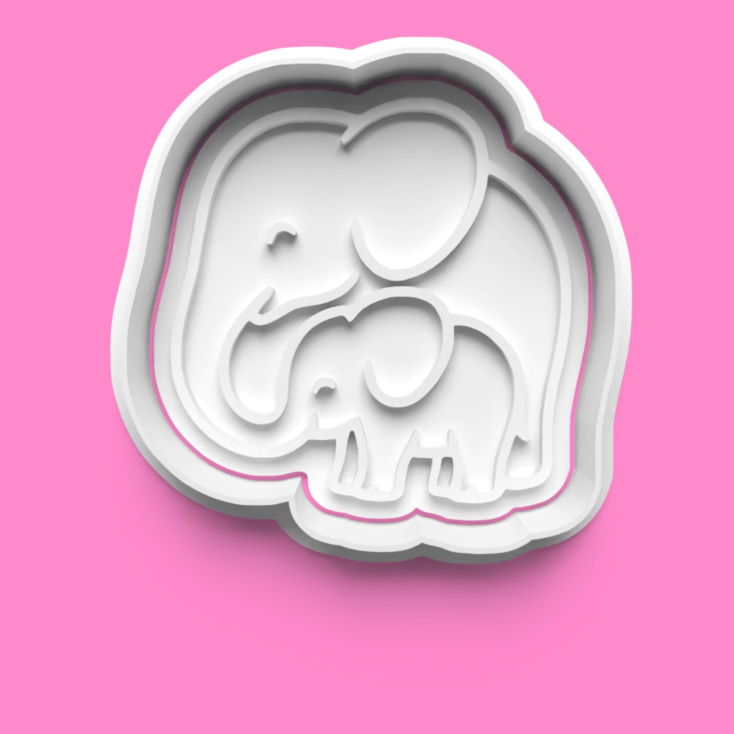 Elephant Family Cookie Cutter & Embosser Set – 4-Piece Sweet Safari Collection