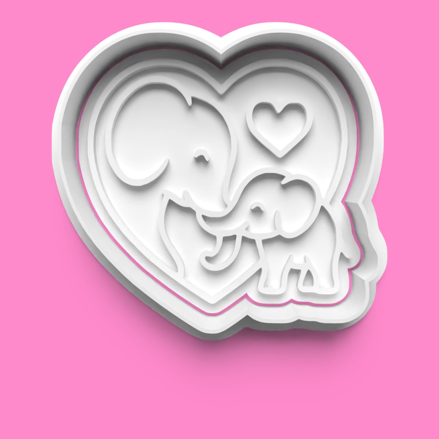 Elephant Family Cookie Cutter & Embosser Set – 4-Piece Sweet Safari Collection