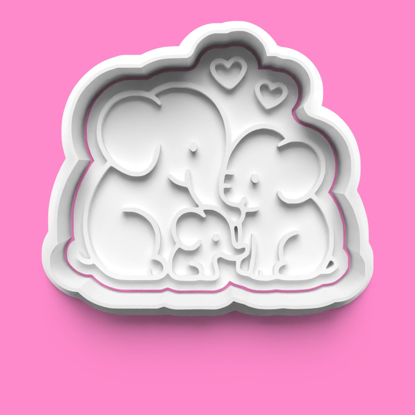 Elephant Family Cookie Cutter & Embosser Set – 4-Piece Sweet Safari Collection