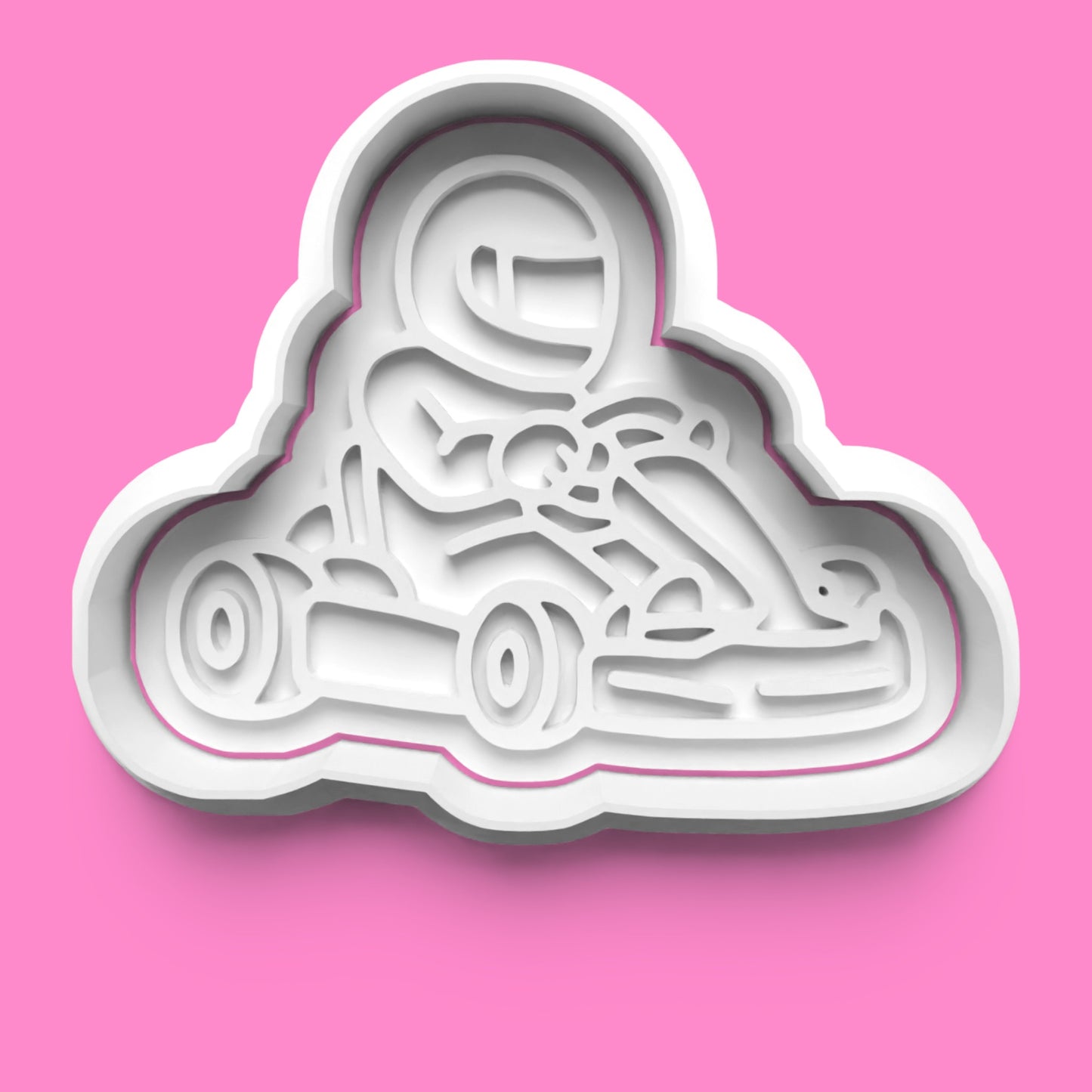 Go-Kart Cookie Cutter & Embosser Set – 4-Piece Racing Party Collection