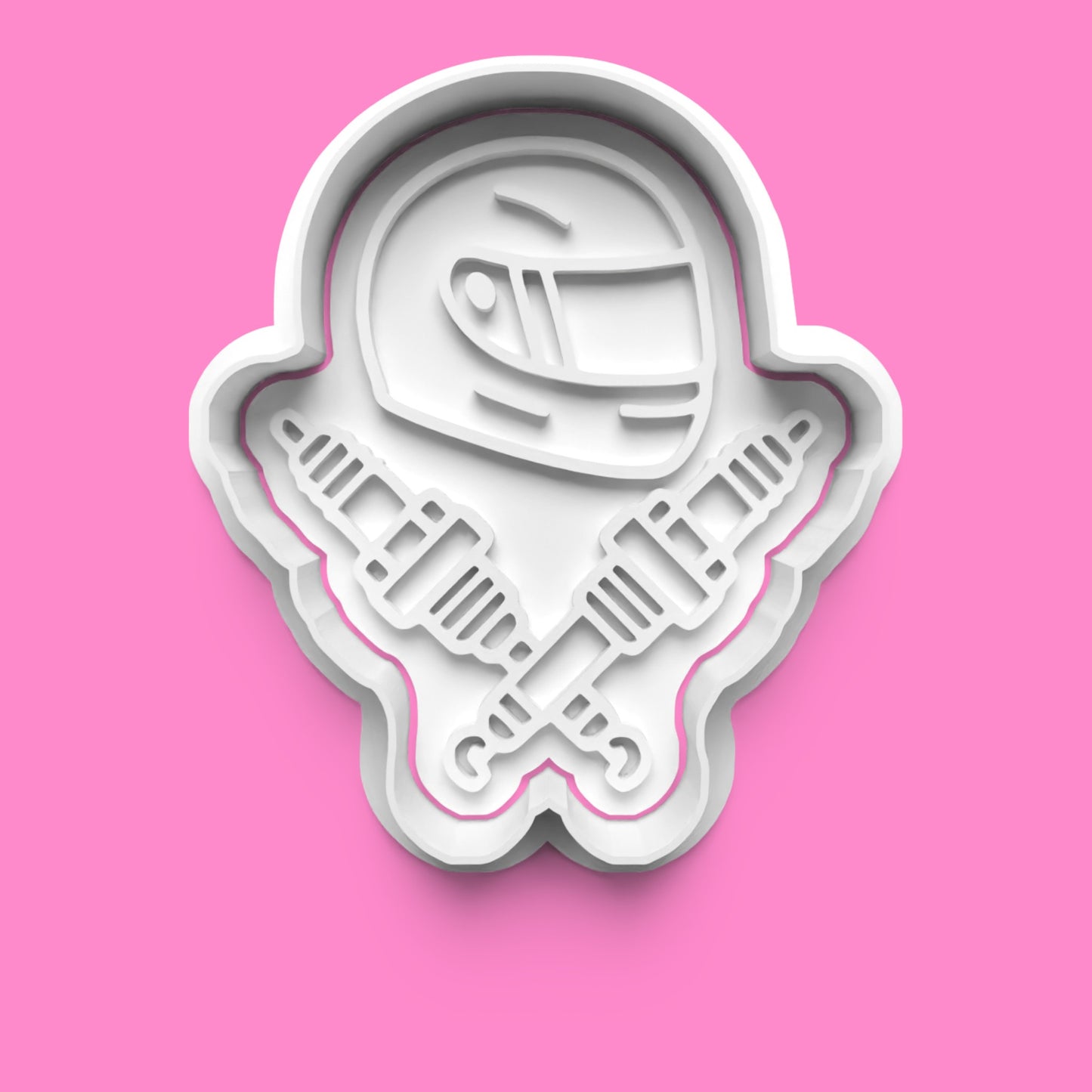 Go-Kart Cookie Cutter & Embosser Set – 4-Piece Racing Party Collection