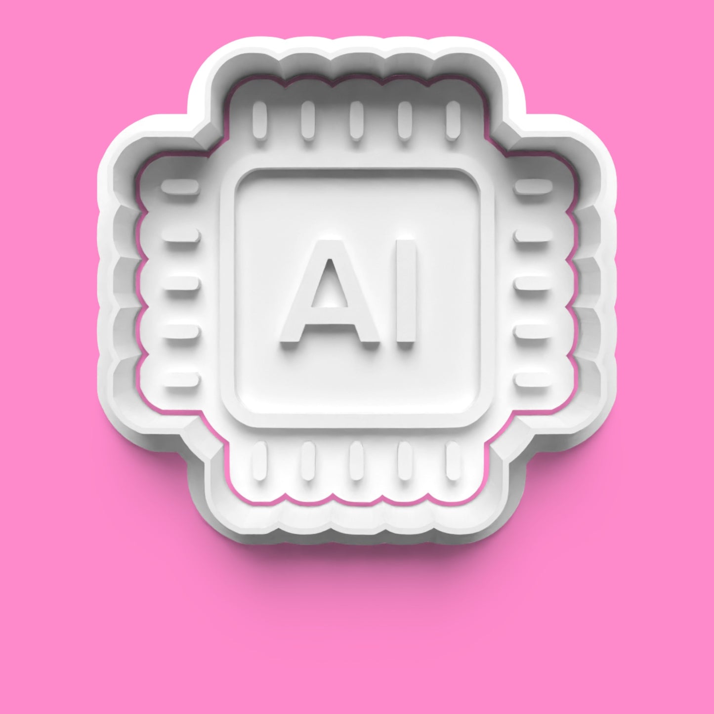 AI Cookie Cutter & Embosser Stamp Set – Futuristic Tech-Inspired Collection
