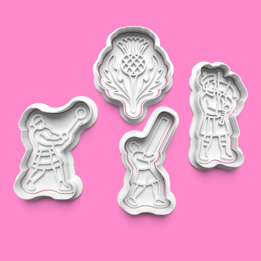 Scottish Highland Games Cookie Cutter & Embosser Stamp Set – Celtic Celebration Collection