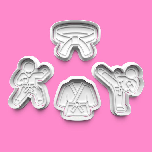 Karate Cookie Cutter & Embosser Stamp Set – Martial Arts Collection