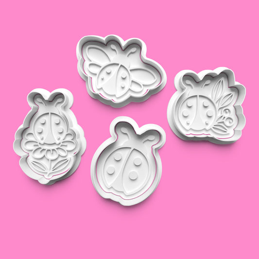 Ladybird Theme Cookie Cutter & Embosser Stamp Set – Cute & Nature-Inspired Collection