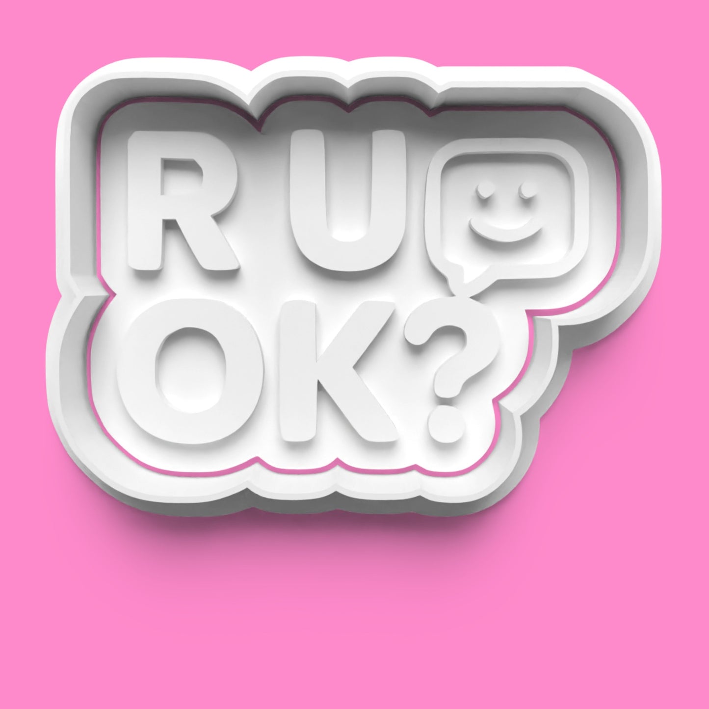 R U OK? Cookie Cutter & Embosser Stamp Set – Mental Health & Kindness Collection