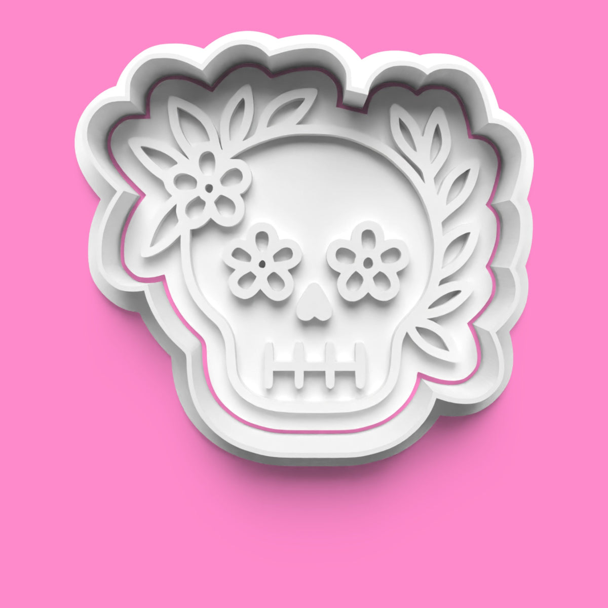 Skull Designs Cookie Cutter & Embosser Stamp Set – Halloween & Gothic Baking Collection