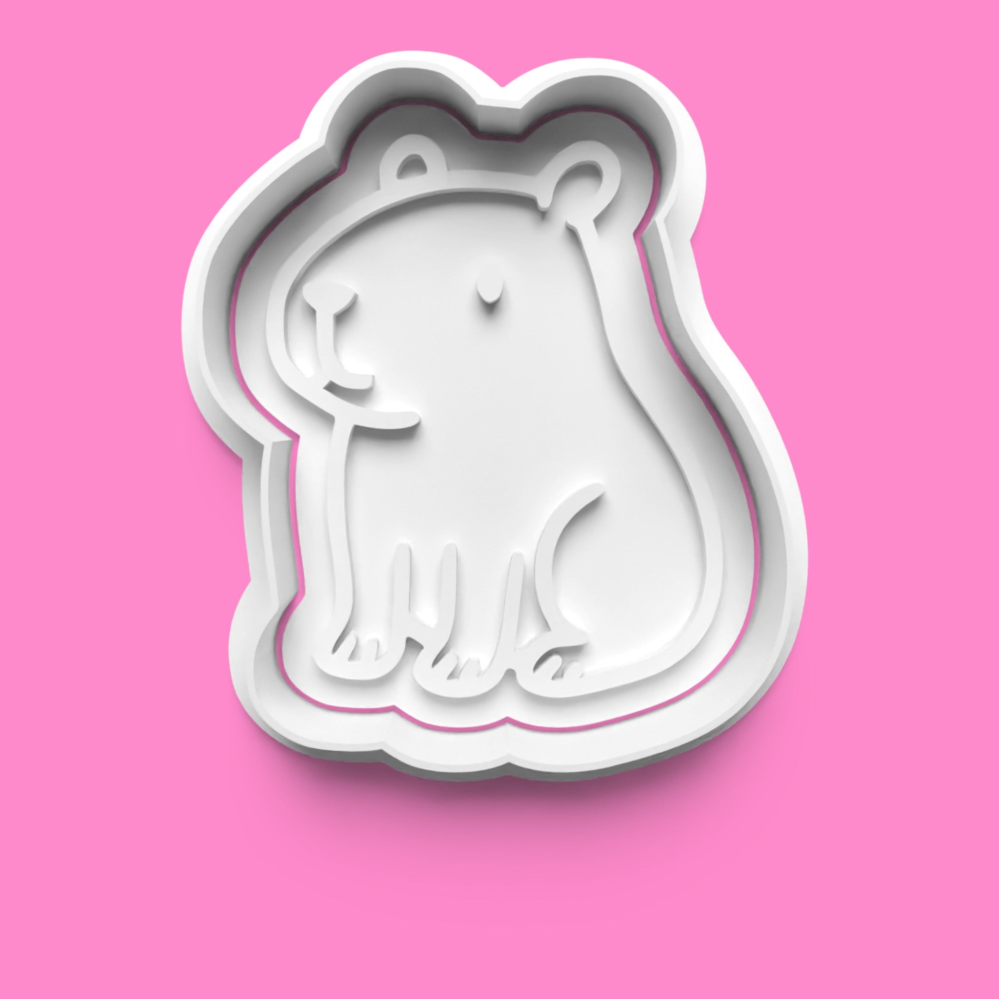 Capybara Cookie Cutter & Embosser Stamp Set – Adorably Chill Animal Collection
