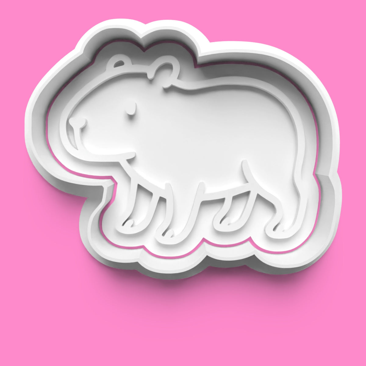 Capybara Cookie Cutter & Embosser Stamp Set – Adorably Chill Animal Collection