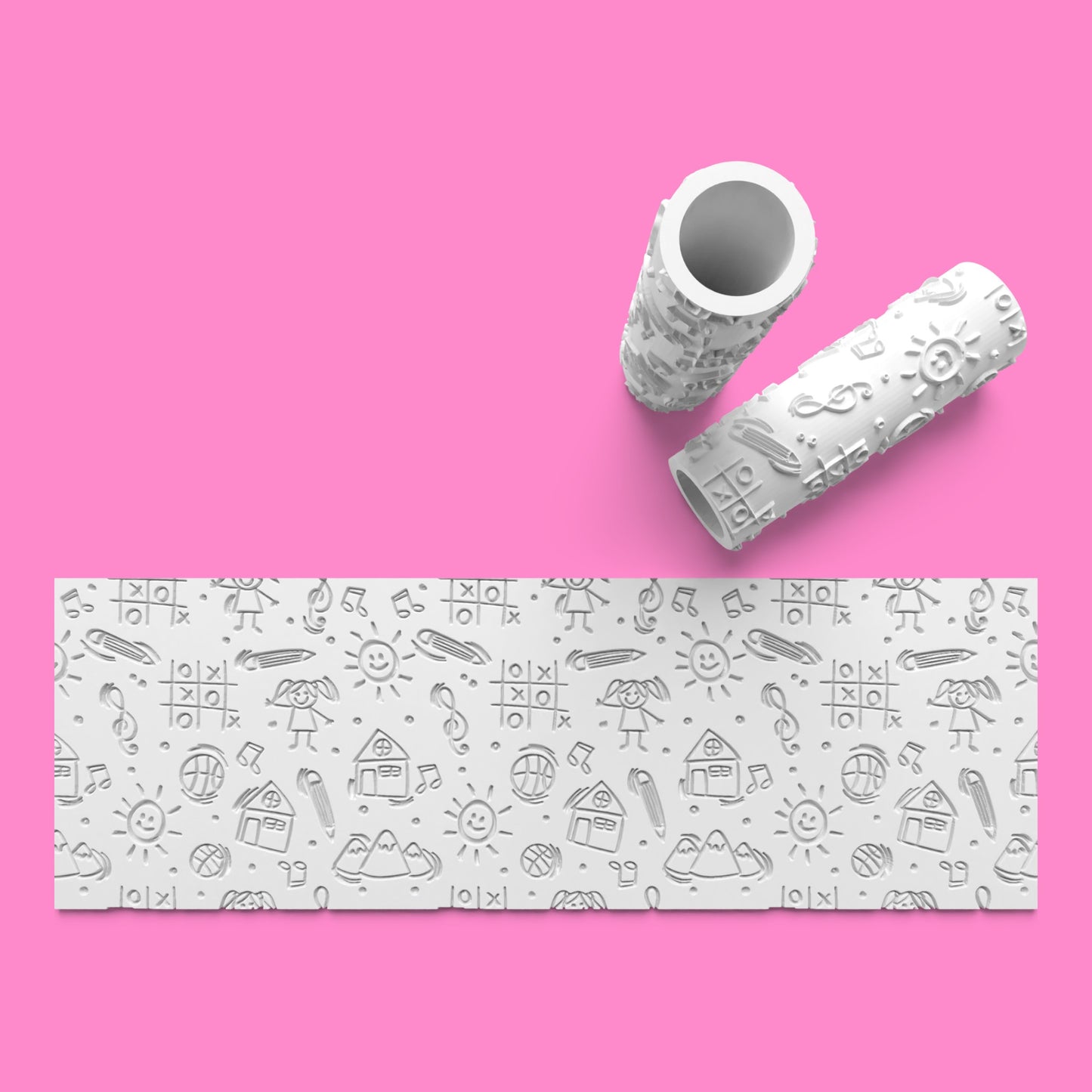 School Design Emboss & Outboss Textured Rollers – Classroom Cookie Collection Set-2