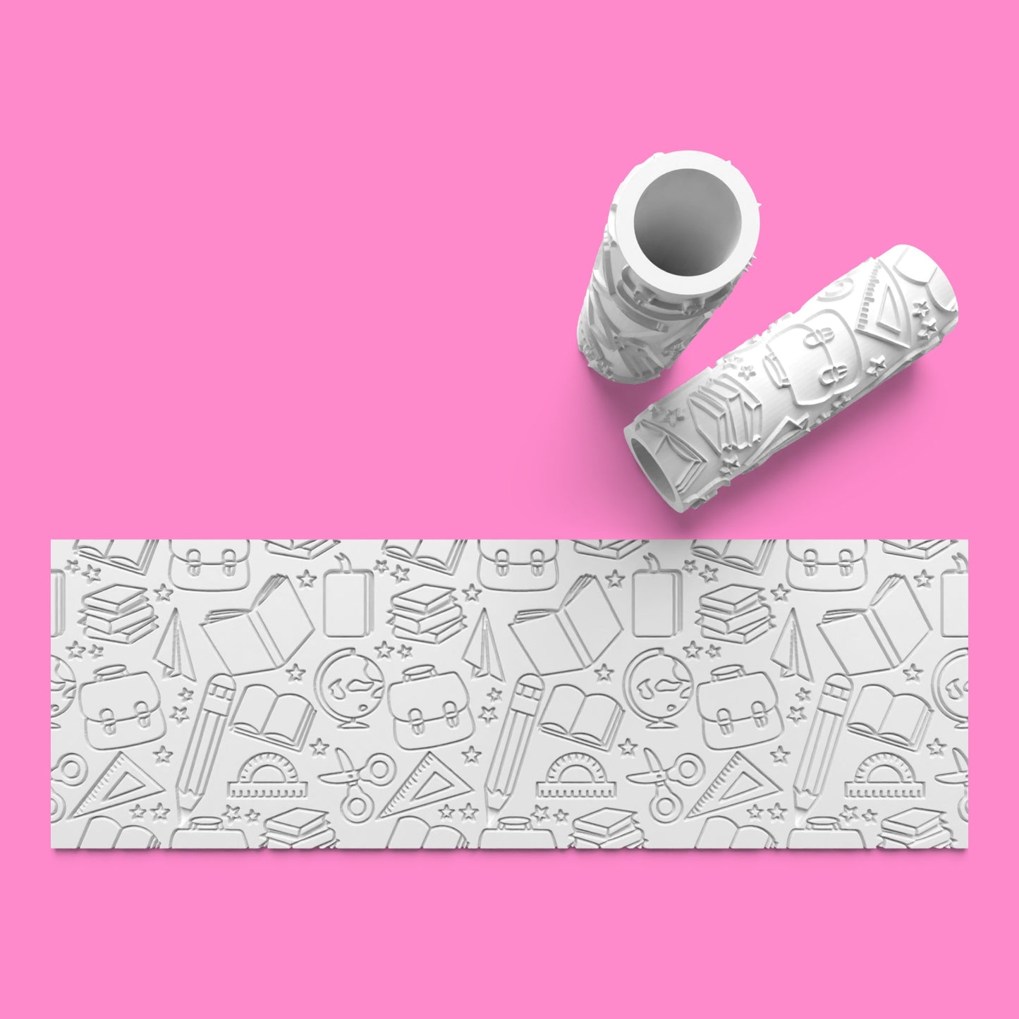 School Design Emboss & Outboss Textured Rollers – Classroom Cookie Collection Set-3