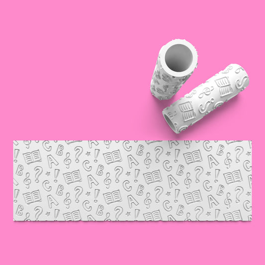 School Design Emboss & Outboss Textured Rollers – Classroom Cookie Collection Set-4