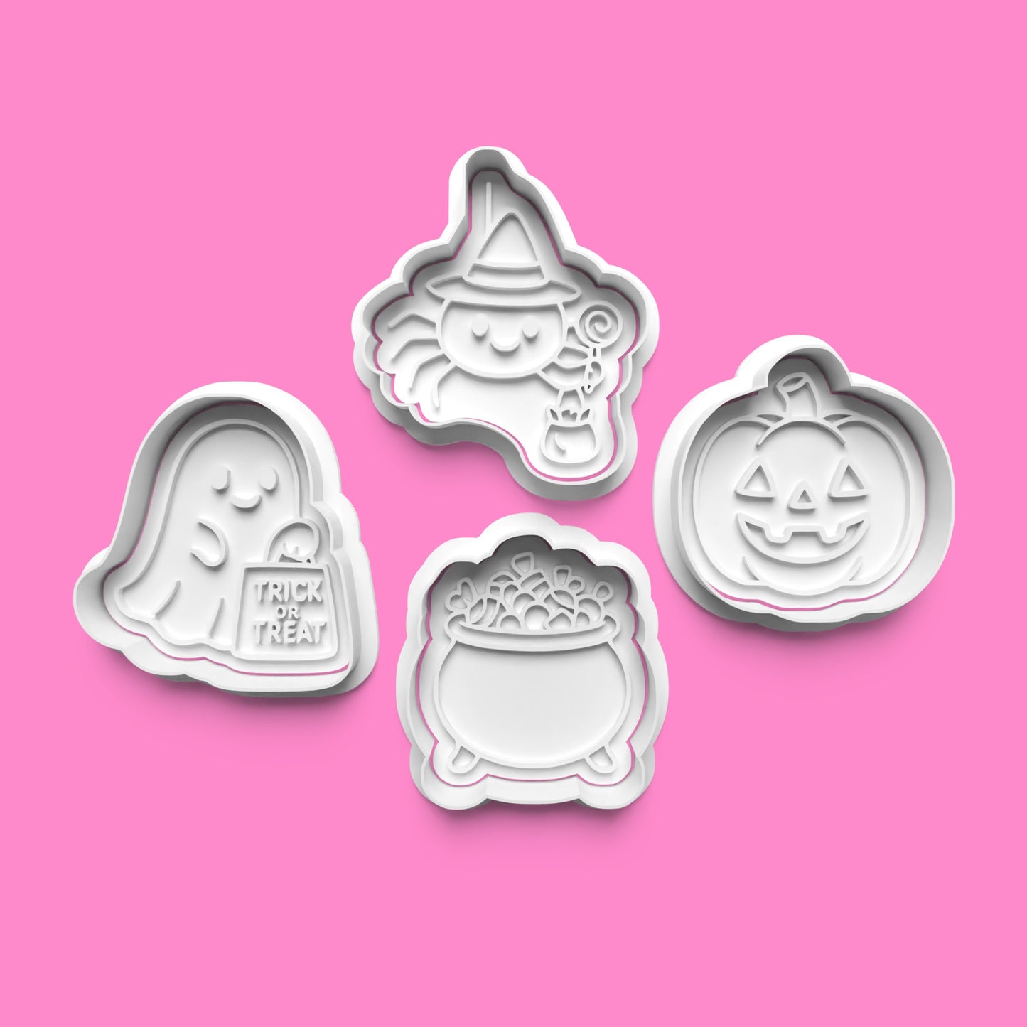 Trick or Treat – Cookie Cutter & Embosser Set (Set of 4 – Various Sizes Available)