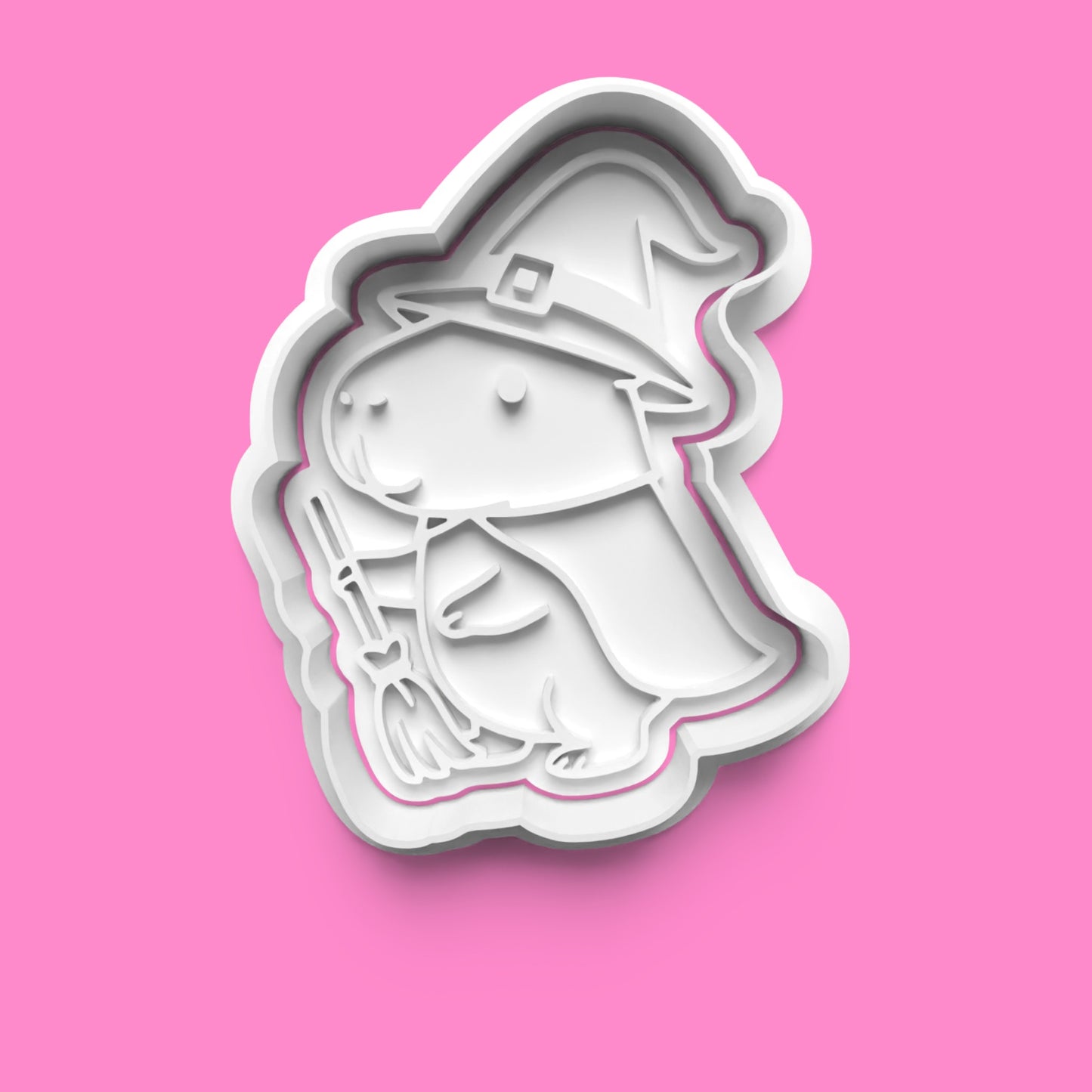 Halloween Capybara Cookie Cutter & Embosser Set (Set of 4 – Witchy & Spooky Designs)