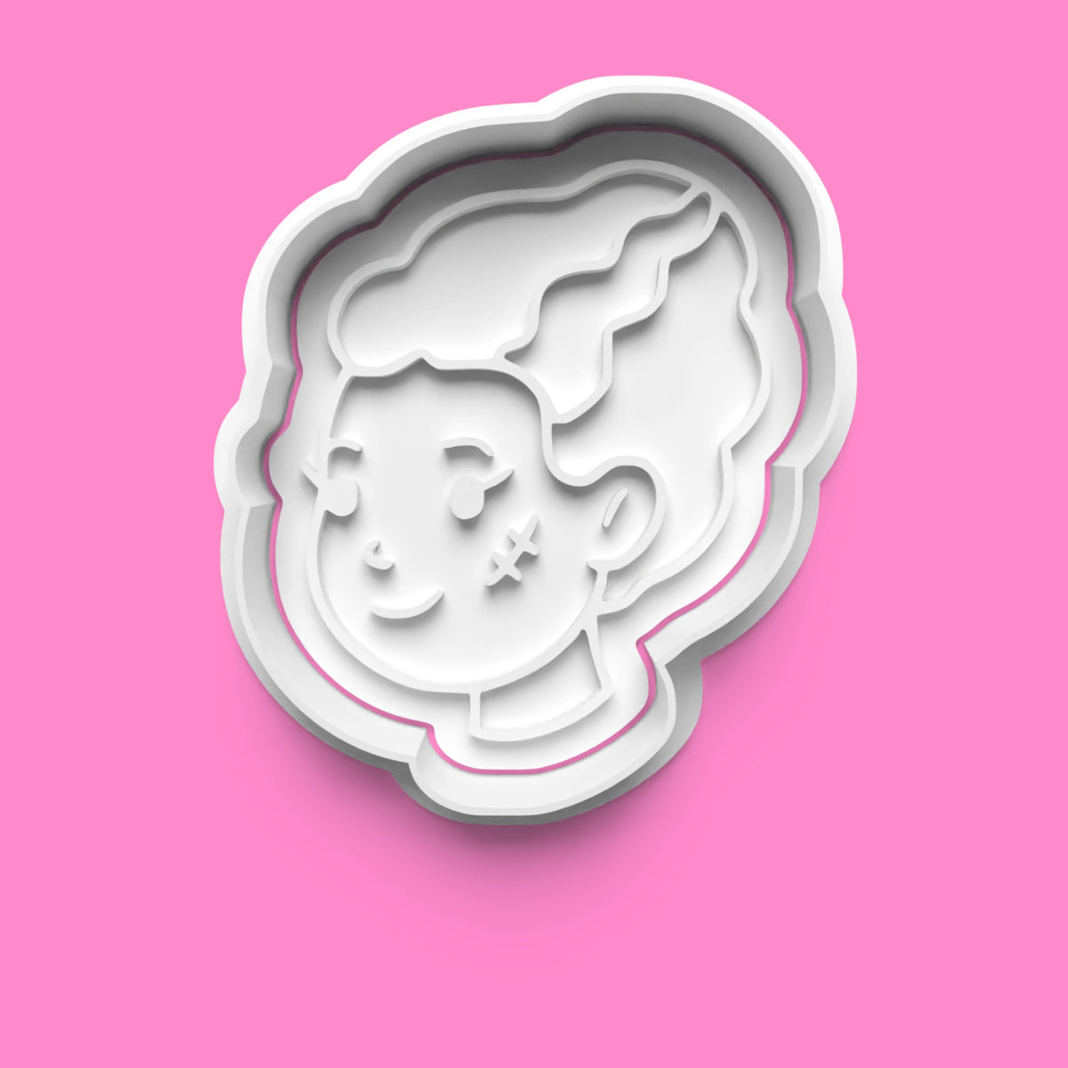 Frankie & Bride Cookie Cutter Set – Frankenstein Halloween Embosser (Set of 4)