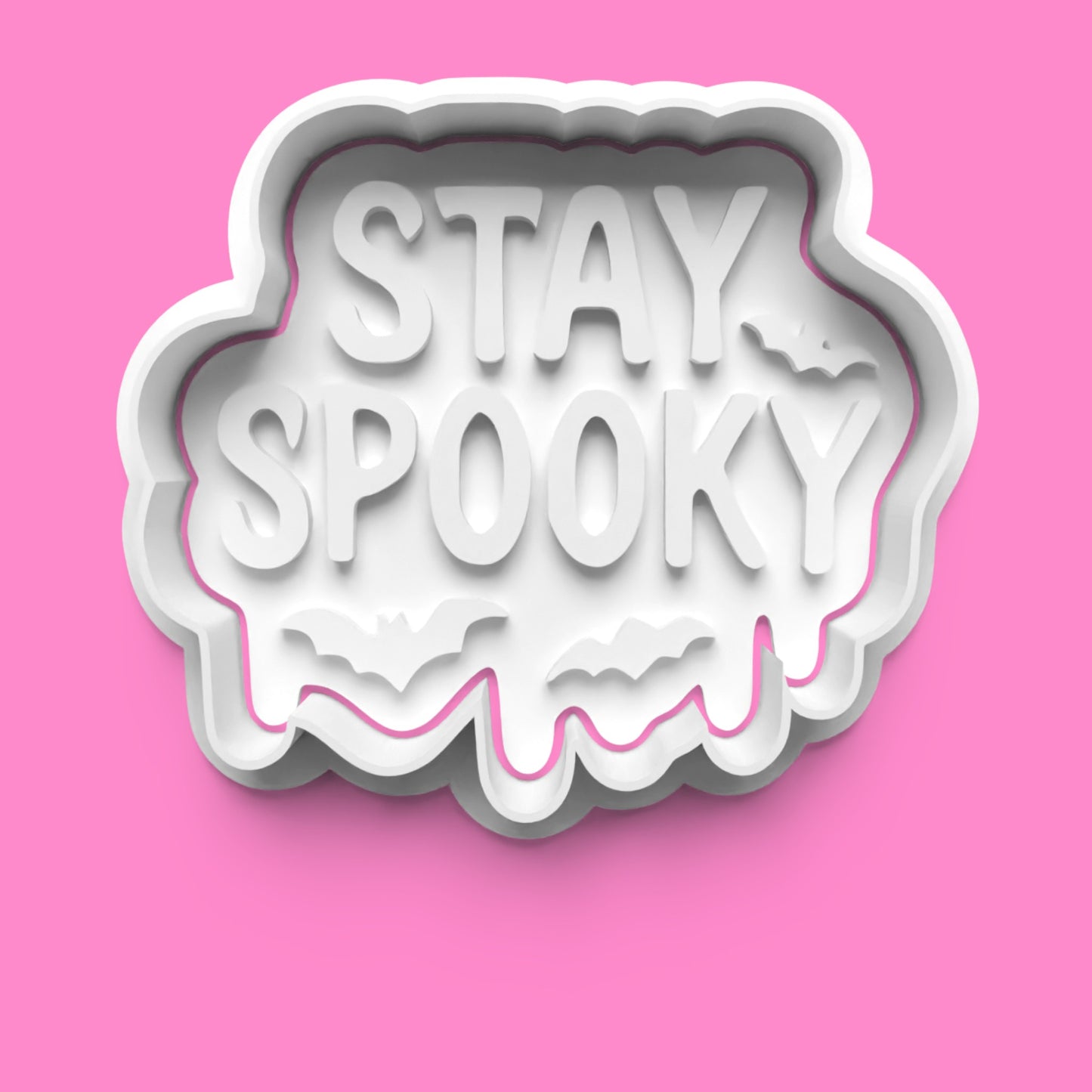 Spooky Sayings Cookie Cutter Set – 4 Halloween Embossers (Wicked, Hocus Pocus, Boo Crew, Stay Spooky)