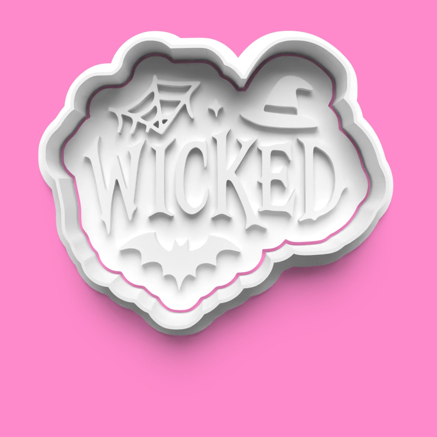 Spooky Sayings Cookie Cutter Set – 4 Halloween Embossers (Wicked, Hocus Pocus, Boo Crew, Stay Spooky)