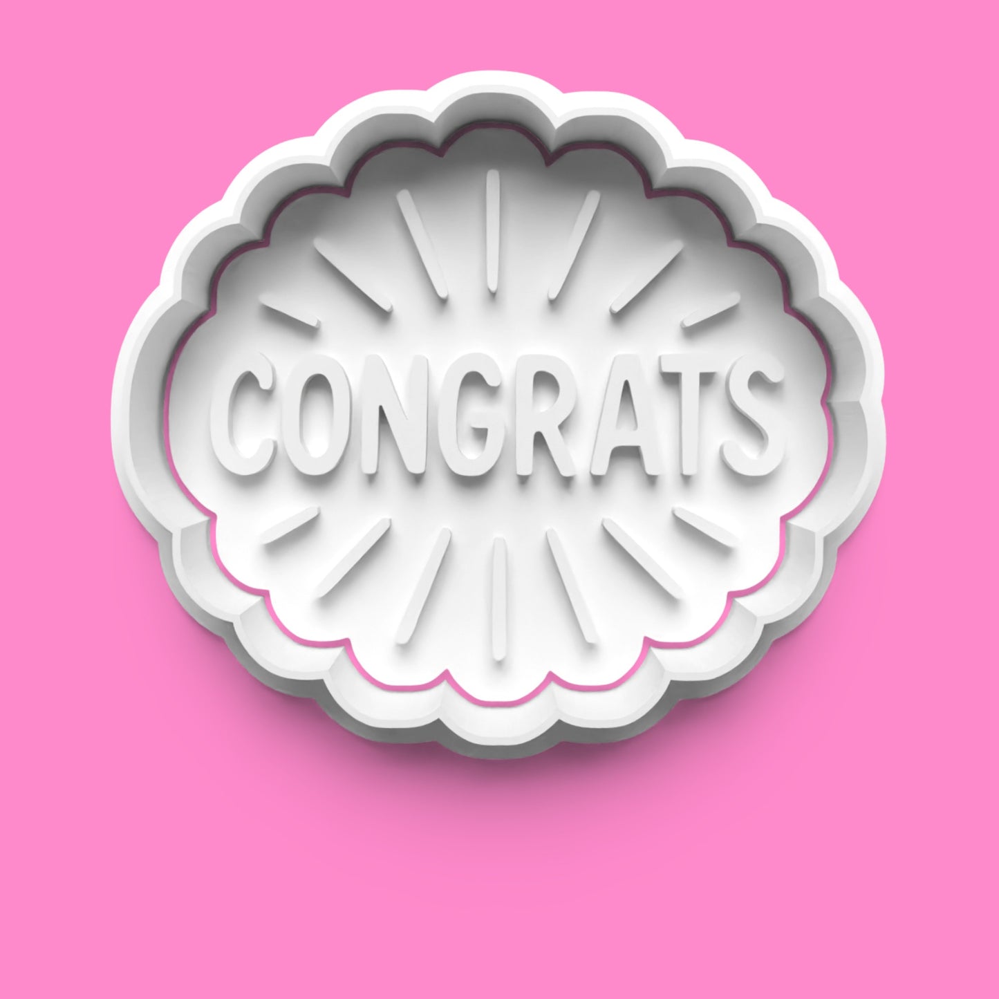 Celebration Cookie Cutter Embosser Set – Congrats & Well Done (4 Pieces)