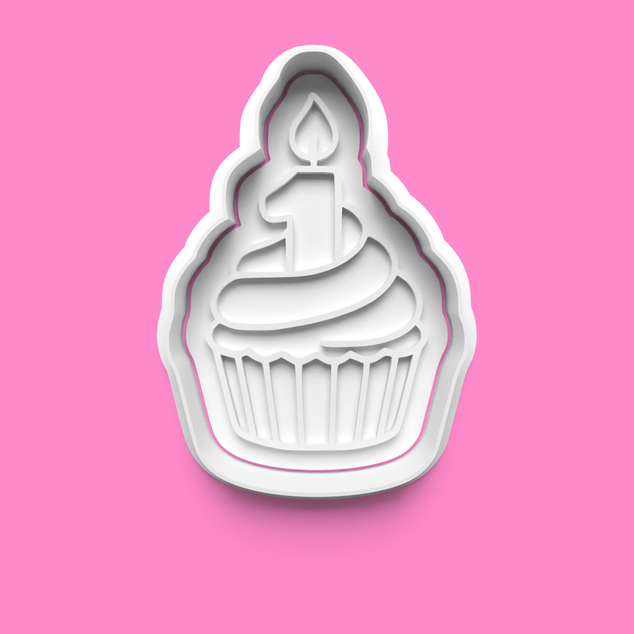 1st Birthday Cookie Cutter Embosser Set – 4-Piece Baby Milestone Set
