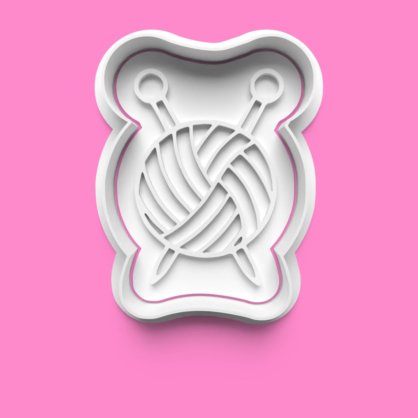 Knitting & Crochet Cookie Cutter & Embosser Set – 4 Piece Crafty Baking Tool Set