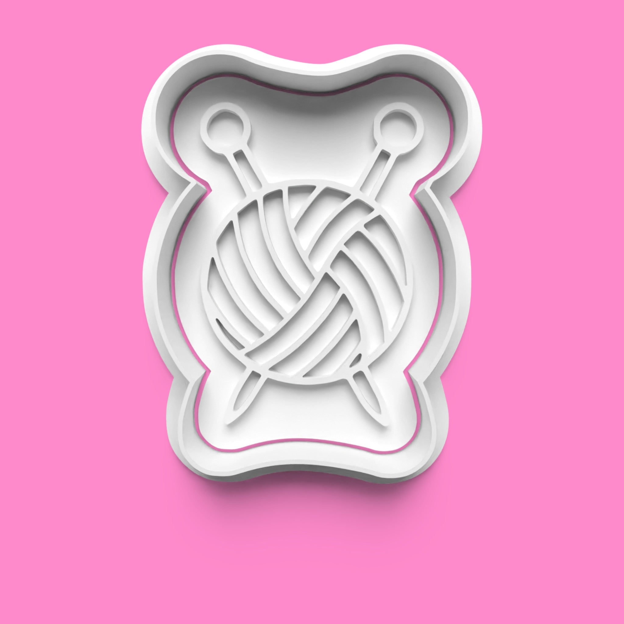 Knitting & Crochet Cookie Cutter & Embosser Set – 4 Piece Crafty Baking Tool Set