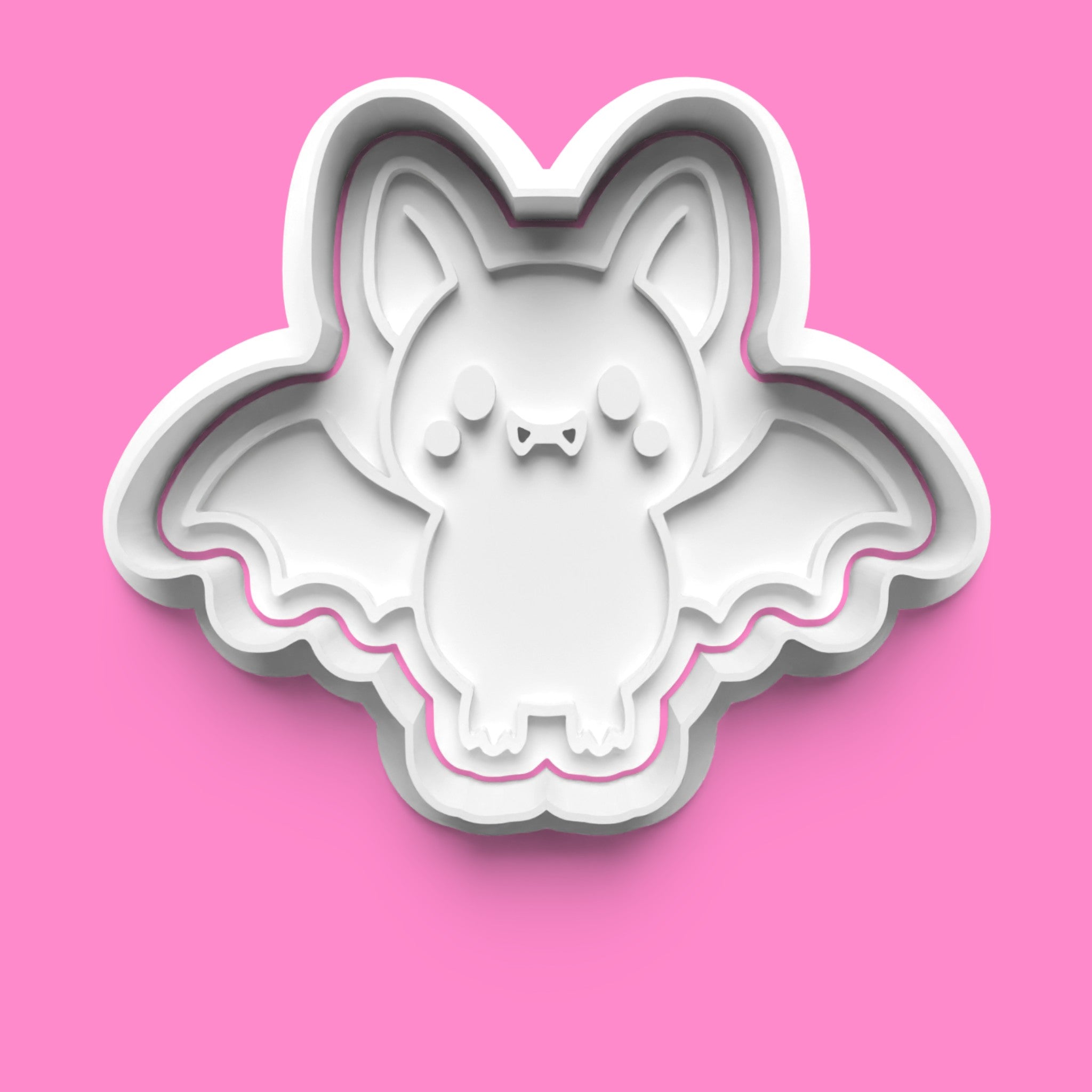 Cute Halloween Monsters Cookie Cutter & Embosser Set – Ghost, Pumpkin, Bat & Monster