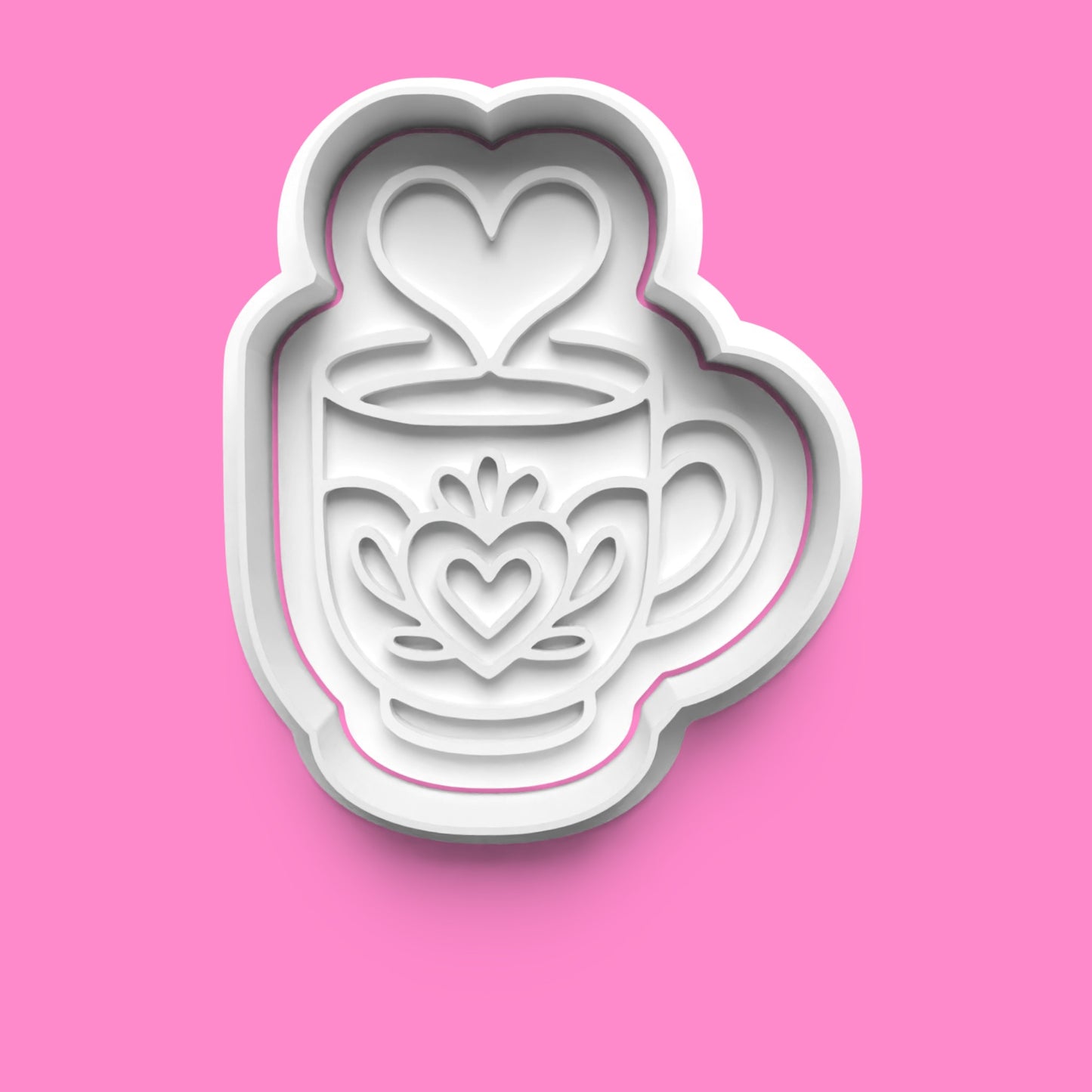 Coffee Cup Cookie Cutter & Embosser Set – 4-Piece Café Vibes Collection