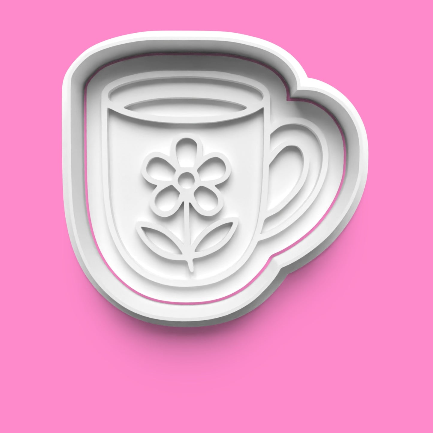 Coffee Cup Cookie Cutter & Embosser Set – 4-Piece Café Vibes Collection