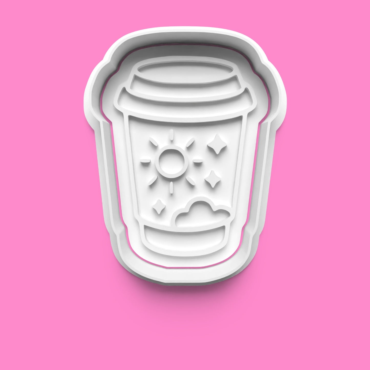 Coffee Cup Cookie Cutter & Embosser Set – 4-Piece Café Vibes Collection