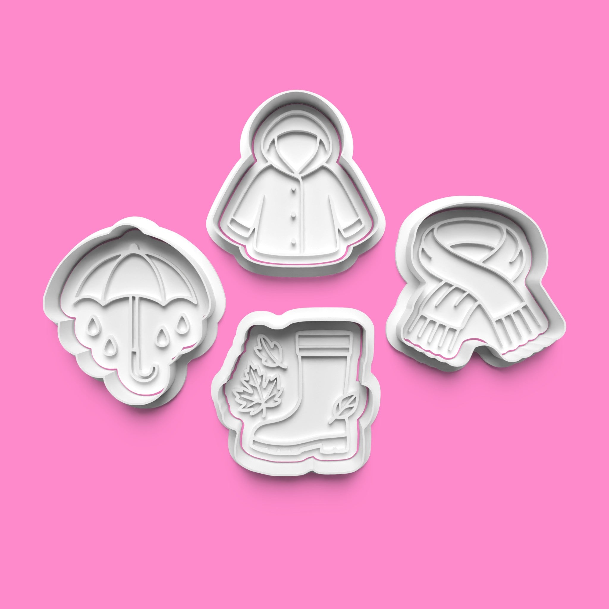 Snug as a Bug Cookie Cutter & Embosser Set – Cosy Autumn Vibes (4 Piece)