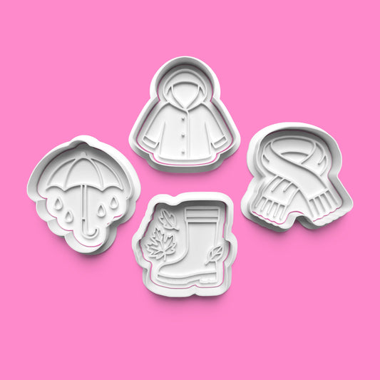 Snug as a Bug Cookie Cutter & Embosser Set – Cosy Autumn Vibes (4 Piece)