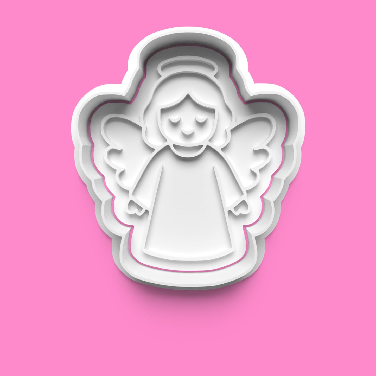 Nativity Scene Cookie Cutter Set – Angel, Star, Shepherd & Stable (4-Piece Christmas Embosser Set)