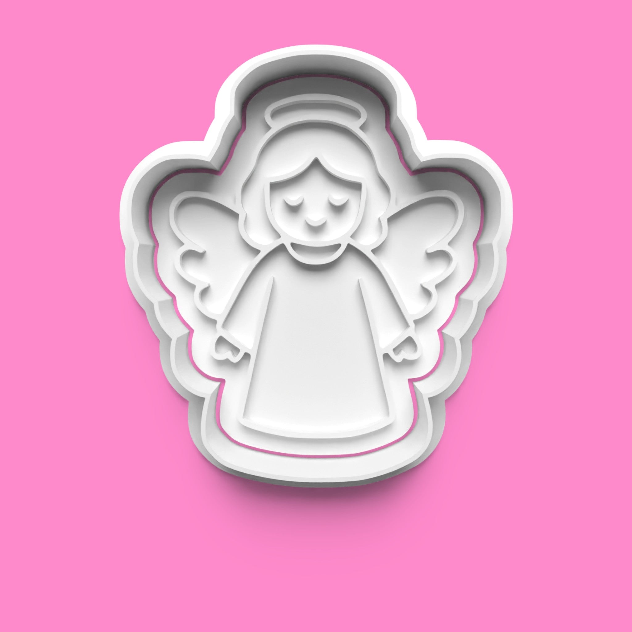 Nativity Scene Cookie Cutter Set – Angel, Star, Shepherd & Stable (4-Piece Christmas Embosser Set)