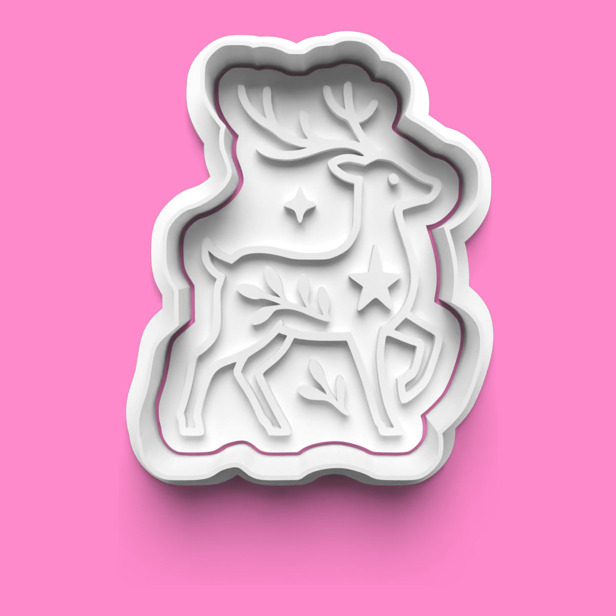 Mystic Christmas Cookie Cutter & Embosser Set – Reindeer, Bell, Snowflake & Moon