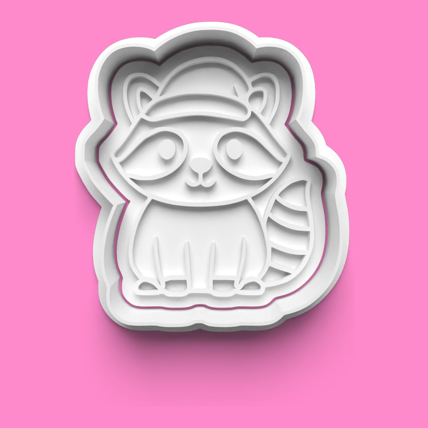 Woodland Christmas Animals Cookie Cutter & Embosser Set – Fox, Reindeer, Raccoon, Squirrel