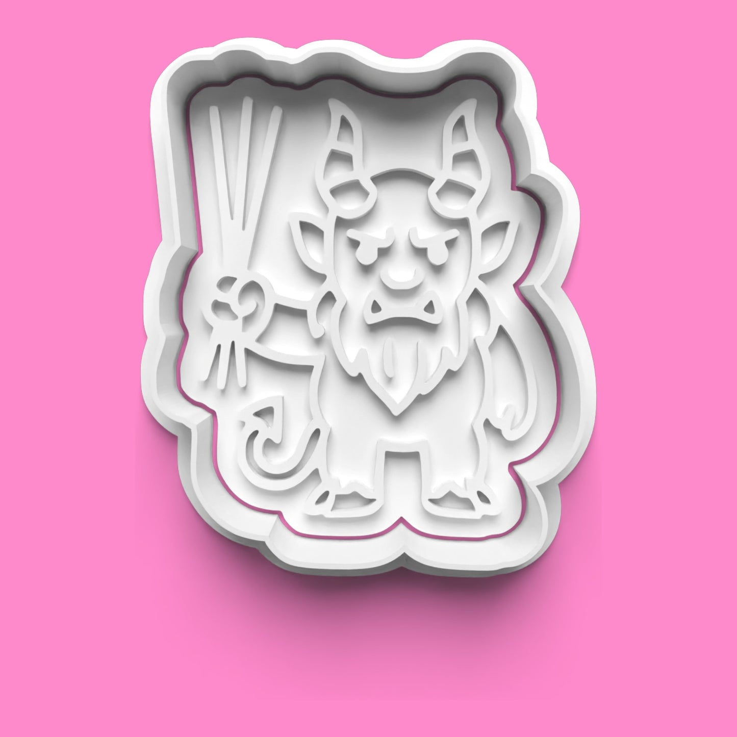 Krampus Cookie Cutter & Embosser Set – 4 Piece Naughty Christmas Set