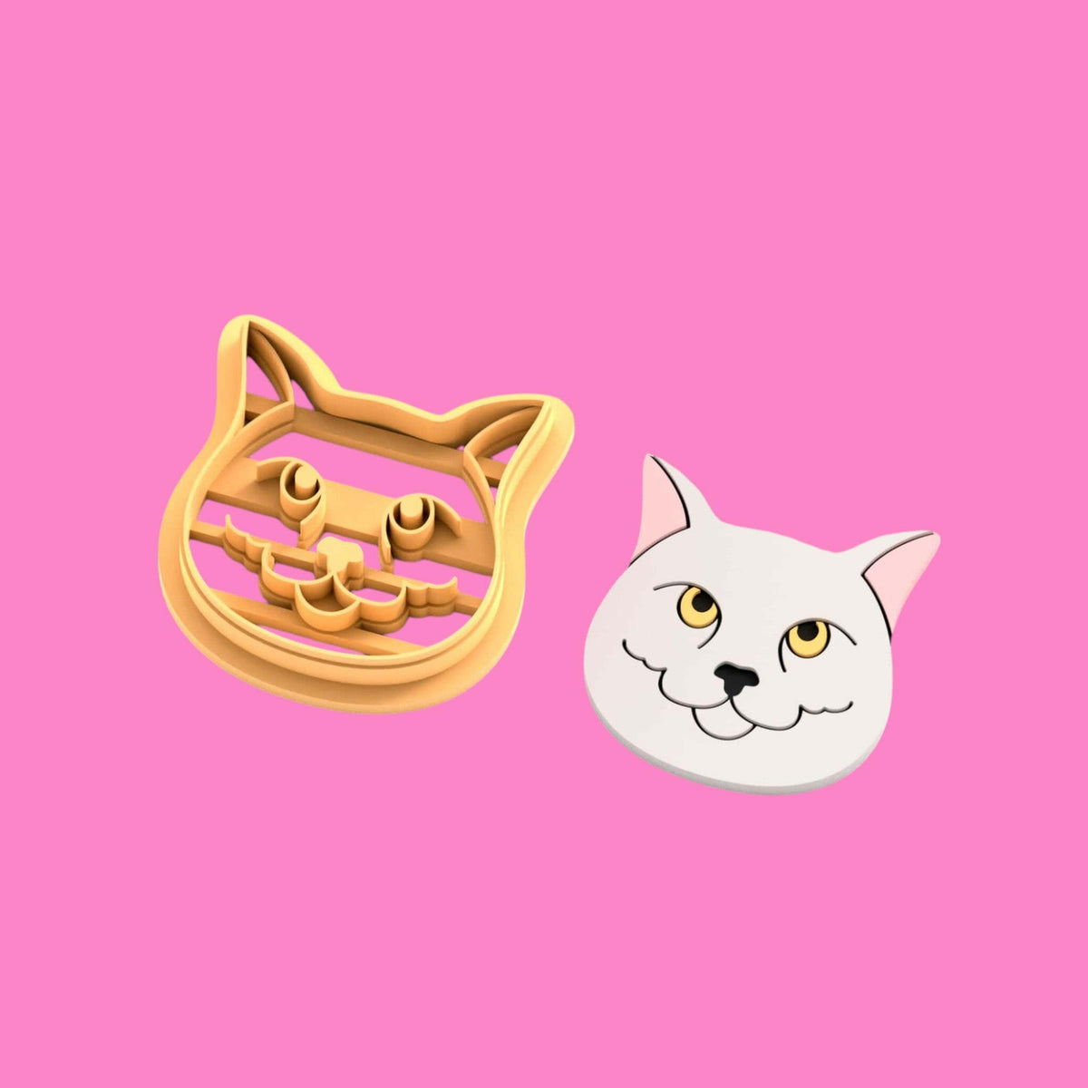 Siberian Cat Head  Clay Cutter - Polymer clay Tools -Jewellery Tools-Earring  Clay Cutters,Clay Earring Cutters,Most Unique Design. Cookie Cutter.